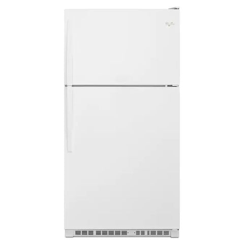 Whirlpool 20.5-Cu Ft Top-Freezer Refrigerator With Optional Ice Maker Kit- White