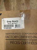 W10291024 OEM round Electric Range Burner Drip Bowls, Grey H1A3