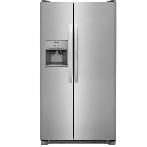 Frigidaire 25.5-cu ft Side-by-Side Refrigerator with Ice Maker (EasyCare Stainless Steel) - PCW ELECTRONICS & PARTS - ONLINE 