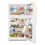 Whirlpool 20.5-Cu Ft Top-Freezer Refrigerator With Optional Ice Maker Kit- White
