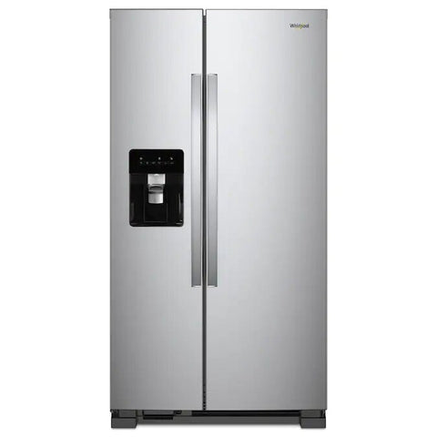 Whirlpool 24.6-cu ft Side-By-Side Refrigerator with Ice and Water Dispenser - Fingerprint Resistant Stainless Steel - PCW ELECTRONICS & PARTS - ONLINE 