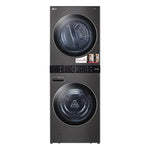 LG - 4.5 Cu.Ft. HE Smart Front-Load Washer and 7.4 Cu.Ft. Electric Dryer WashTower with Steam and Built-In Intelligence - Black Steel - PCW ELECTRONICS & PARTS - ONLINE 