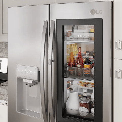 InstaView Smart Wi-Fi Enabled 26-cu ft French Door Refrigerator with Dual Ice Maker and Door within Door (Printproof Stainless Steel) ENERGY STAR - PCW ELECTRONICS & PARTS - ONLINE 