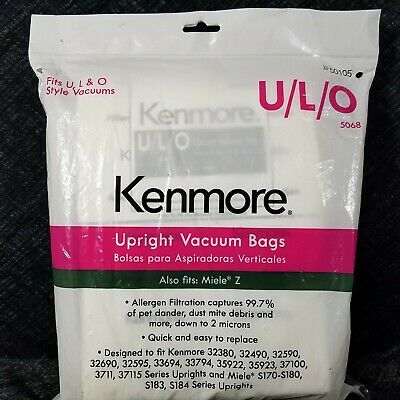 Kenmore Km48757 Upright Vacuum Bag For U, L,O; Miele Z - 8 Pack