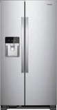 Whirlpool - 21.4 Cu. Ft. Side-by-Side Refrigerator Fingerprint Resistant - Fingerprint Resistant Stainless Steel - PCW ELECTRONICS & PARTS - ONLINE 