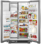 Whirlpool - 21.4 Cu. Ft. Side-by-Side Refrigerator Fingerprint Resistant - Fingerprint Resistant Stainless Steel - PCW ELECTRONICS & PARTS - ONLINE 