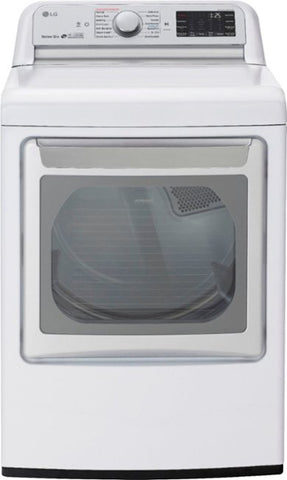 LG - 7.3 Cu. Ft. Smart Gas Dryer with Steam and Sensor Dry - White - PCW ELECTRONICS & PARTS - ONLINE 