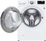 LG - 5.0 Cu. Ft. High Efficiency Stackable Smart Front-Load Washer with Steam and Built-In Intelligence - White - PCW ELECTRONICS & PARTS - ONLINE 